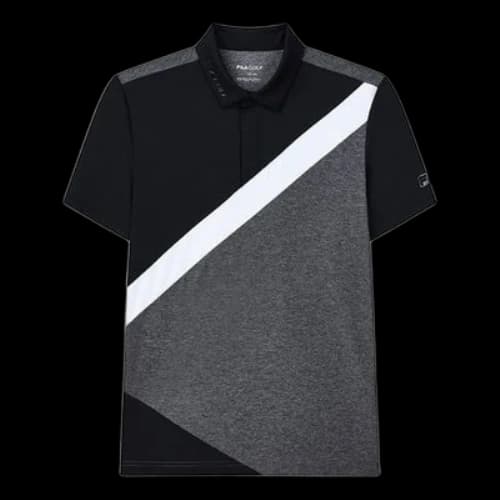 FILA SS21 Colorblock Breathable Athleisure Casual Sports Short Sleeve polo Black
