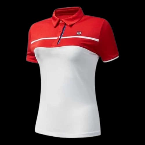 FILA ATHLETICS Knitting Polo Shirt White (Women's)