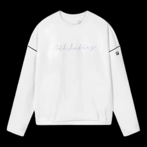 FILA Athletics Letter Printed Pullover Sports Sweatshirt 'White' (Women's)