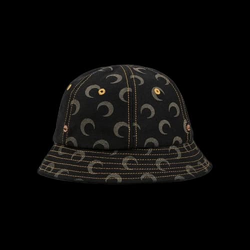 Marine Serre Moon Leather Bell Hat 'Black'