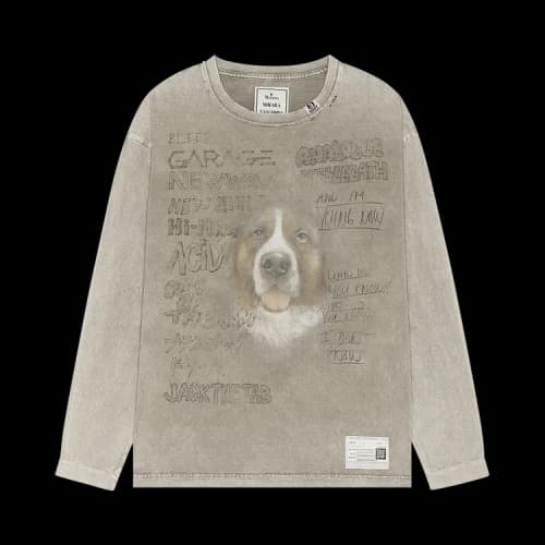 Maison Mihara Yasuhiro Bleached Long-Sleeve T-Shirt 'Beige'