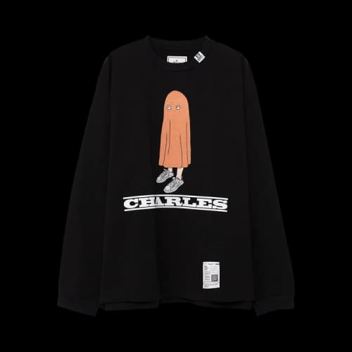 Maison Mihara Yasuhiro Charles Printed Long-Sleeve Tee 'Black'
