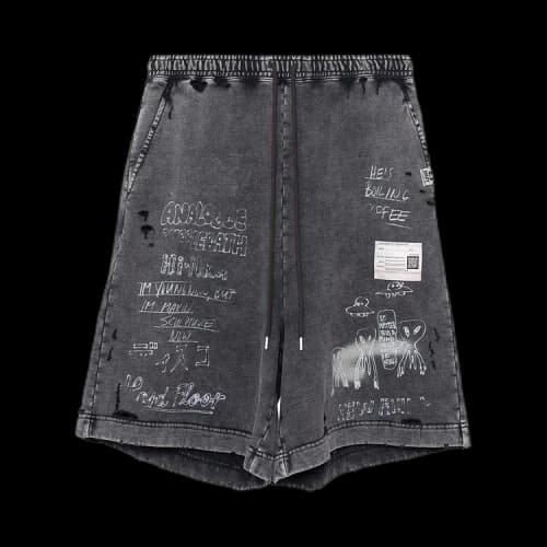 Maison Mihara Yasuhiro Bleached Shorts 'Black'