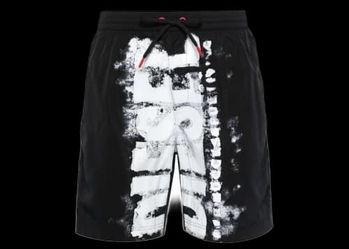 Diesel Bmbx-Powel-47.5 Board Shorts with Blotchy Logo Black