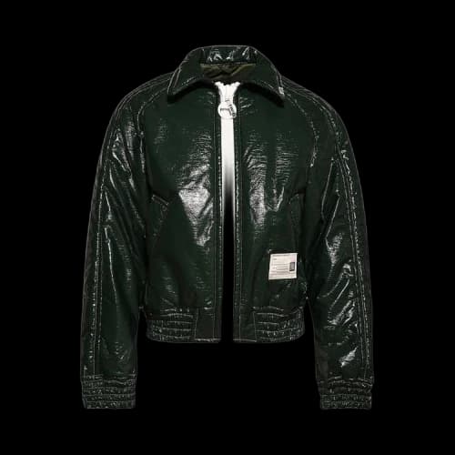 Maison Mihara Yasuhiro Fake Enamel Puffer Blouson 'Green'