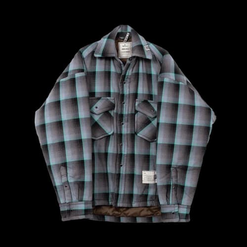 Maison Mihara Yasuhiro Check Puffer Shirt 'Blue'
