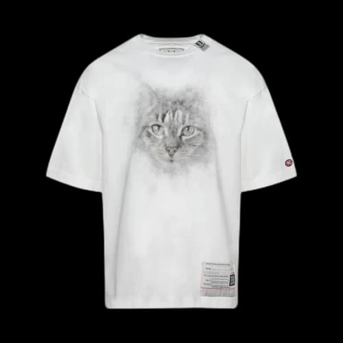 Maison Mihara Yasuhiro Cat Printed Tee 'White'