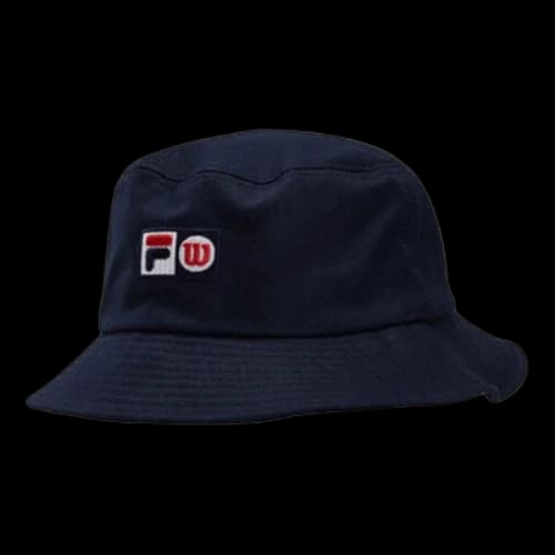 FILA Logo Embroidery Bucket Hat Blue