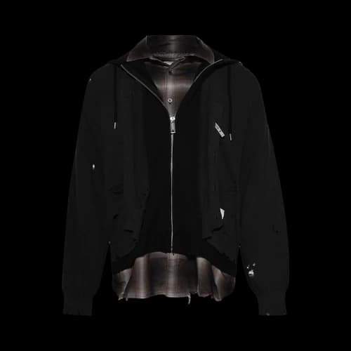 Maison Mihara Yasuhiro Triple Layered Knit Cardigan 'Black'