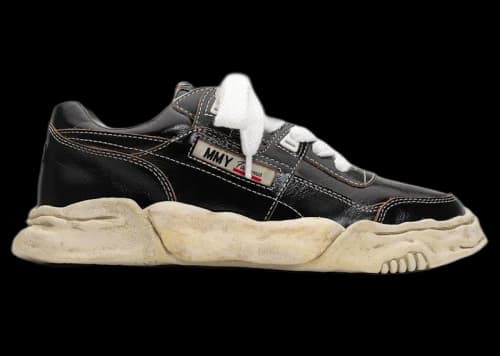 Maison Mihara Yasuhiro Parker OG Sole Wrinkled Leather Low Black