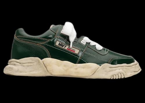 Maison Mihara Yasuhiro Parker OG Sole Wrinkled Leather Low Green
