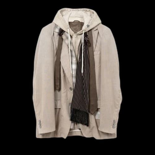 Maison Mihara Yasuhiro Triple Layered Jacket 'Beige'