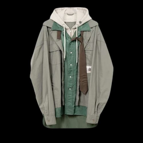 Maison Mihara Yasuhiro Triple Layered Shirt 'Khaki'