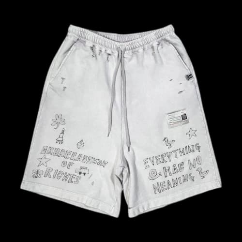 Maison Mihara Yasuhiro Bleached Shorts 'Pink'