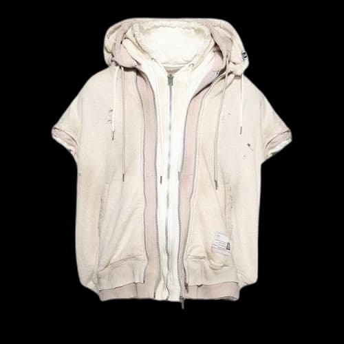 Maison Mihara Yasuhiro Triple Layered No-Sleeve Parka 'White'