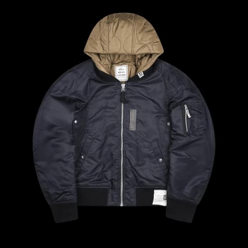 Maison Mihara Yasuhiro Hooded Bomber Jacket 'Black'