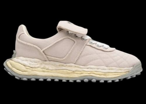 Maison Mihara Yasuhiro Scott OG Sole Vintage Effect Embroidered Canvas Low Beige