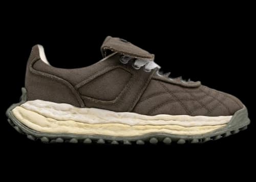 Maison Mihara Yasuhiro Scott OG Sole Vintage Effect Embroidered Canvas Low Khaki