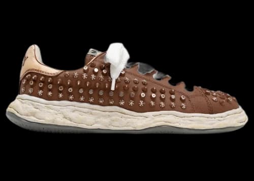 Maison Mihara Yasuhiro Charles OG Sole Studded Canvas Low Brown