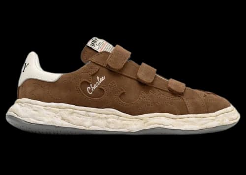 Maison Mihara Yasuhiro Charles OG Sole Western Detail Suede Low Velcro Brown