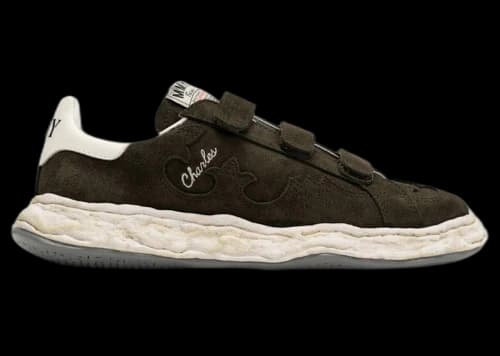 Maison Mihara Yasuhiro Charles OG Sole Western Detail Suede Low Velcro Khaki