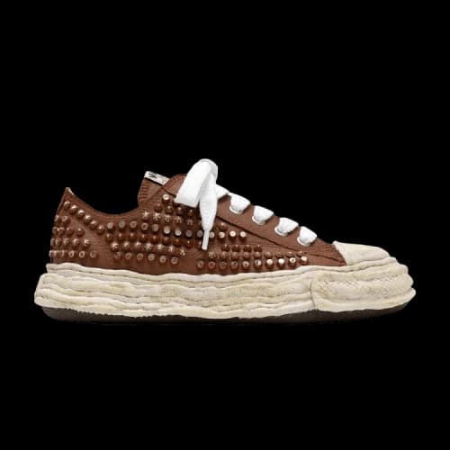 Maison Mihara Yasuhiro Peterson 23 OG Sole Studded Canvas Low Brown
