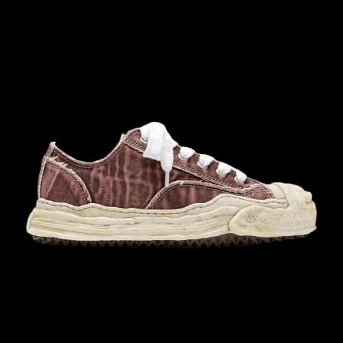 Maison Mihara Yasuhiro Hank OG Sole Bleach-Wash Denim Canvas Low 'Bordeaux'