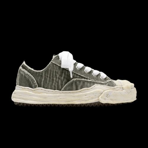 Maison Mihara Yasuhiro Hank OG Sole Bleach-Wash Denim Canvas Low Grey