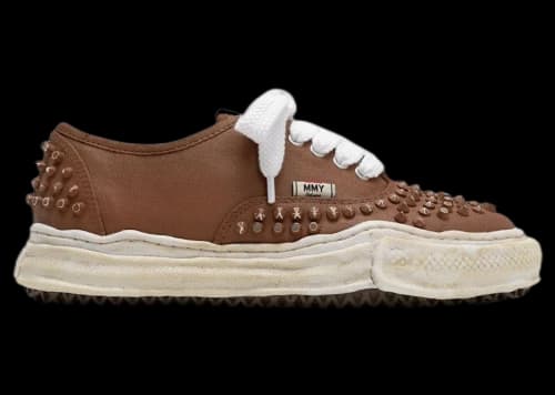 Maison Mihara Yasuhiro Baker OG Sole Studded Canvas Low Brown