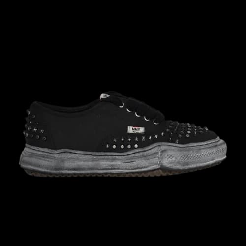 Maison Mihara Yasuhiro Baker OG Studded Paint Canvas Low 'Black'