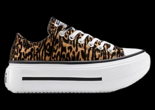 Converse Chuck Taylor All Star Lift Double Stack Platform Leopard Print