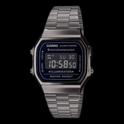 CASIO Quartz Waterproof Analog Unisex Mens Black Digital