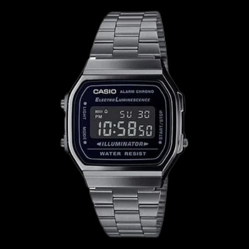 CASIO Stainless Steel Strap Mens Silver Digital