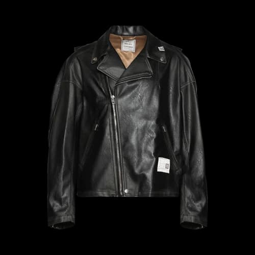 Maison Mihara Yasuhiro Back Vest Leather Jacket 'Black'