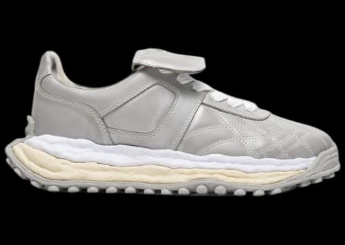 Maison Mihara Yasuhiro Scott OG Sole Vintage Leather Effect Low Silver