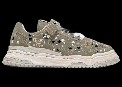 Maison Mihara Yasuhiro Keith OG Sole Embellished Canvas Green
