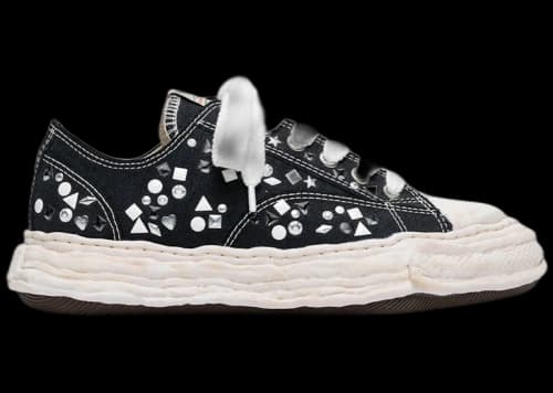Maison Mihara Yasuhiro Peterson 23 OG Sole Embellished Canvas Low Black White