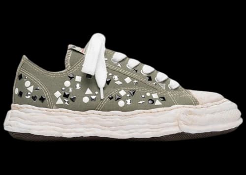 Maison Mihara Yasuhiro Peterson 23 OG Sole Embellished Canvas Low Green