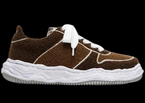 Maison Mihara Yasuhiro Wayne OG Sole Chenille Embroidey Canvas Low Brown