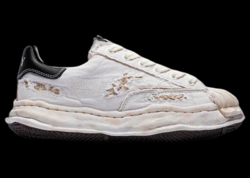 Maison Mihara Yasuhiro Blakey OG Sole Ripped Canvas Low White