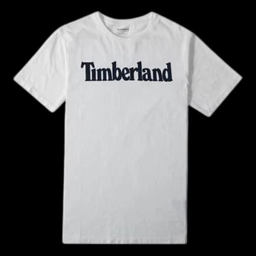 Timberland Logo Printing Short Sleeve White