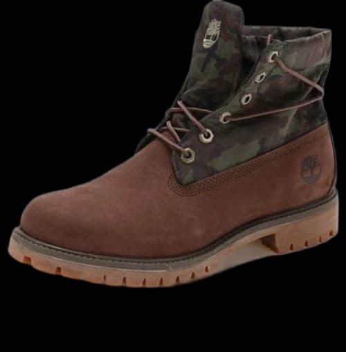 Timberland Roll Top Mid-Top Boots 'Brown Green Camouflage Print'