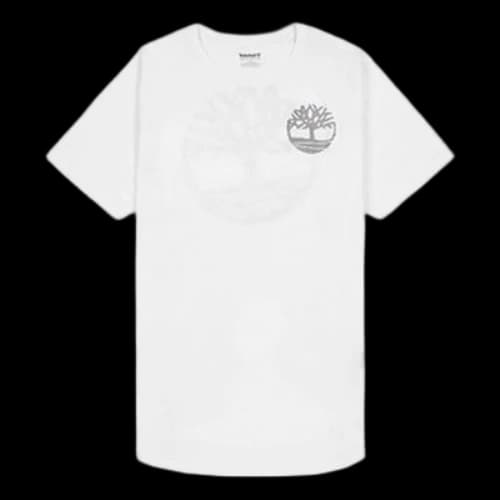 Timberland Casual Round Neck Printing Short Sleeve White