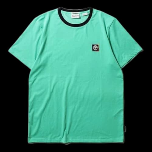Timberland SS20 CoolMax Logo Short Sleeve Round Neck Green
