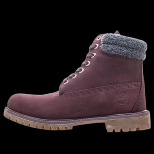Timberland Premium 6 Inch Double Collar Waterproof 'Burgundy Nubuck'