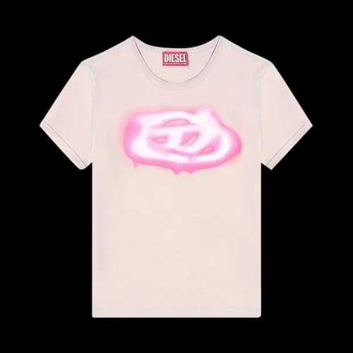 Diesel Women's T-Uncuties-Long-S3 T-shirt Pink
