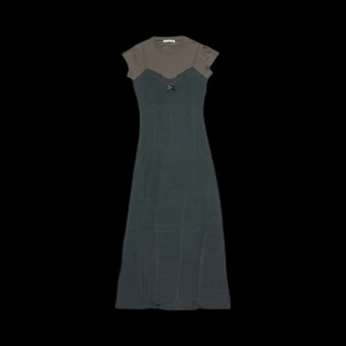Acne Studios Layered Jersey Dress 'Grey/Anthracite'