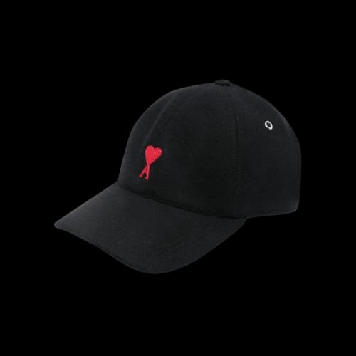 Ami Embroidered Cap 'Black'