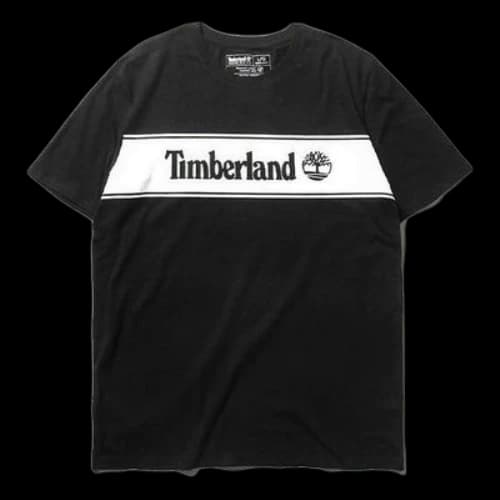 Timberland SS20 Contrasting Colors Logo Printing Short Sleeve Black