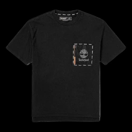 Timberland Casual Loose Round Neck Short Sleeve Black